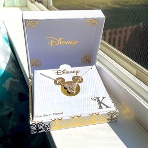 Disney Jewelry Fine Silver Plated Initial K Necklace